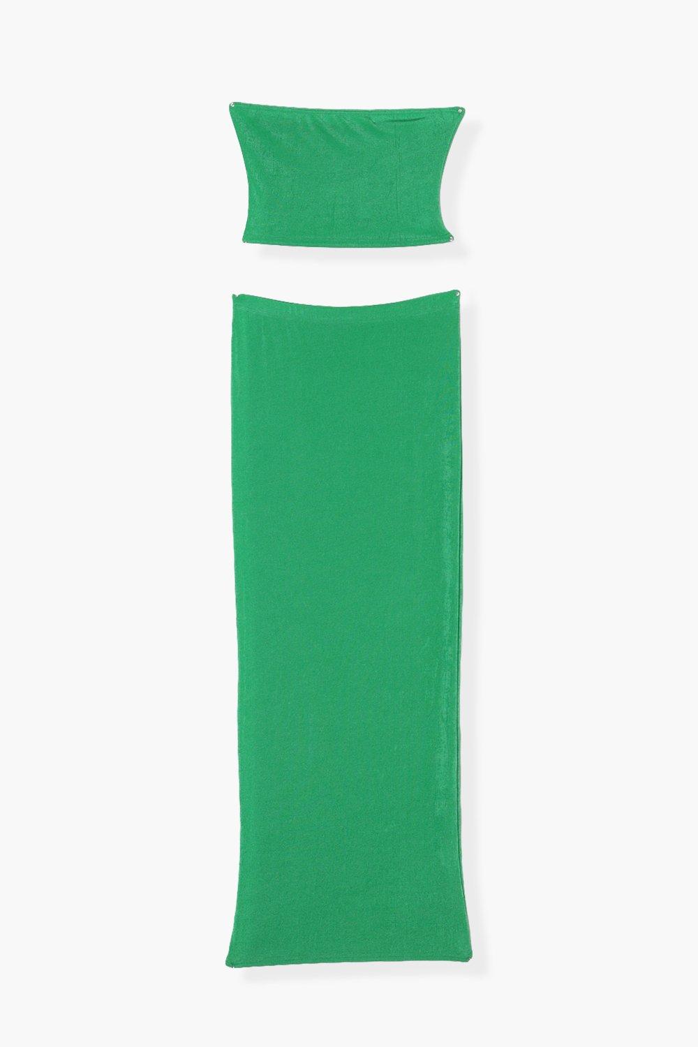 Acetate Slinky Bandeau Low Rise Maxi Skirt boohoo